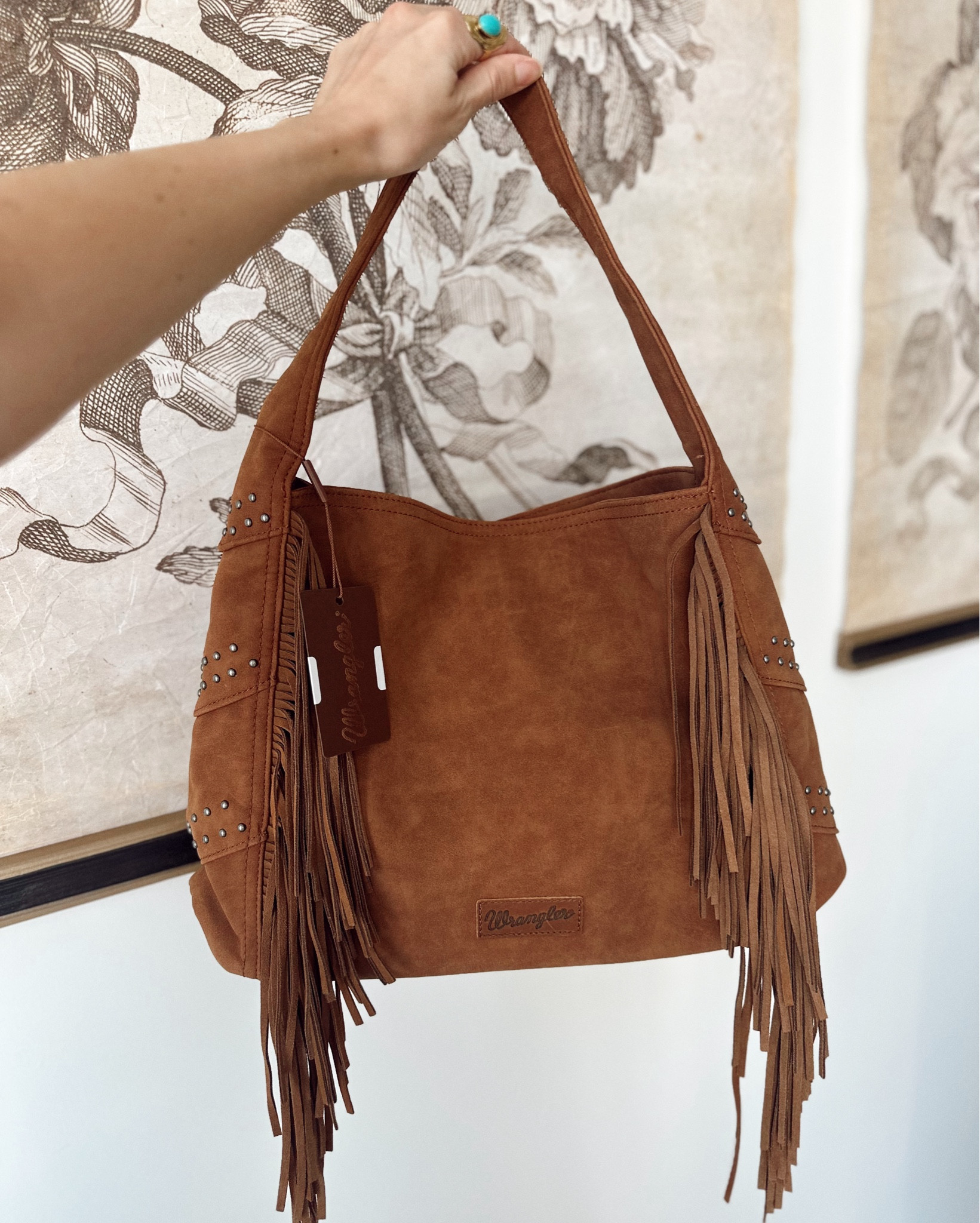 loving this suede bag for fall from @wrangler comes in 3 colors 
#ad #wranglercollab 

#LTKItBag #LTKautumn #LTKSeasonal