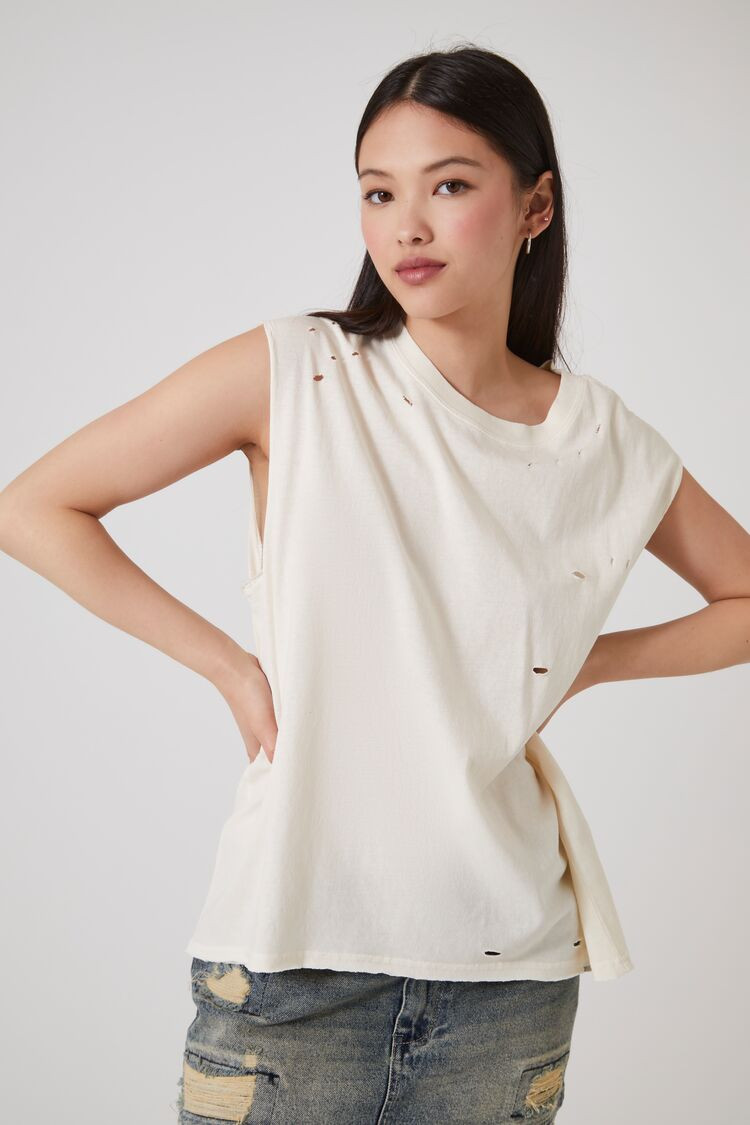 Distressed Muscle Tee | Forever 21 (US)