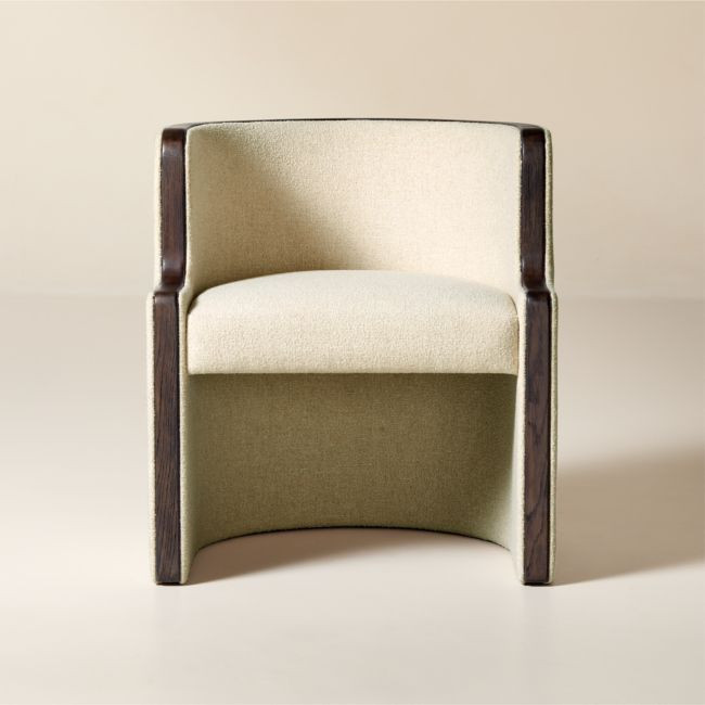 Chester Warm White Performance Linen Dining Chair | CB2