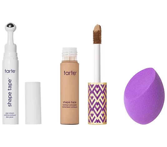 tarte Shape Tape Eye Cream, Shape Tape Concealer, and Sponge - QVC.com | QVC