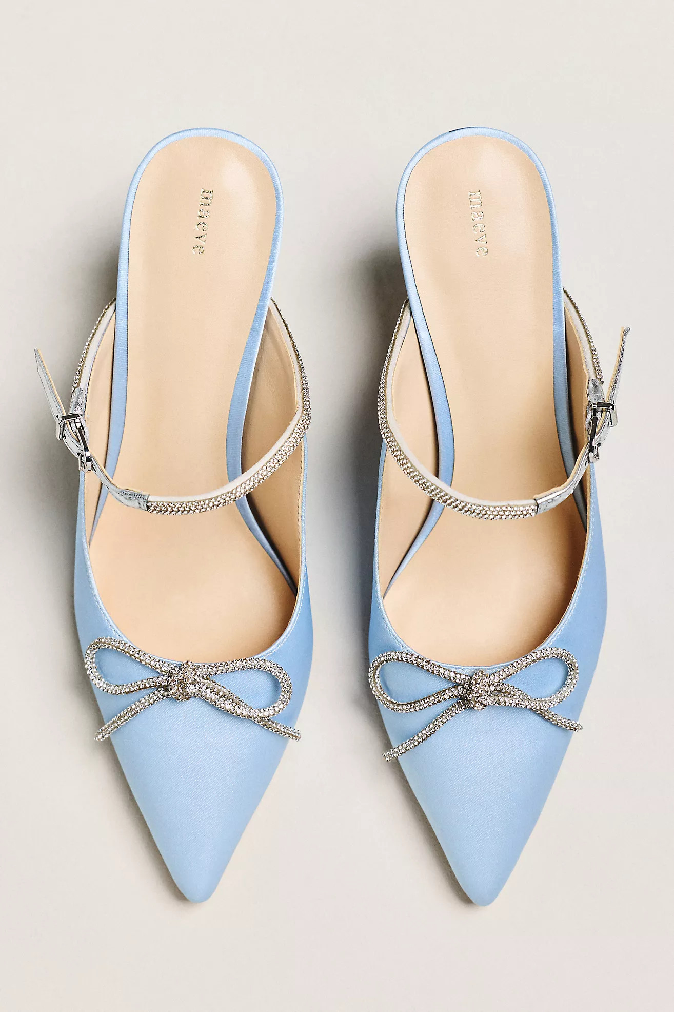Maeve Bow Kitten-Heel Mules | Anthropologie (US)