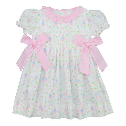 Pink Bunny Bow Dress | Cecil and Lou