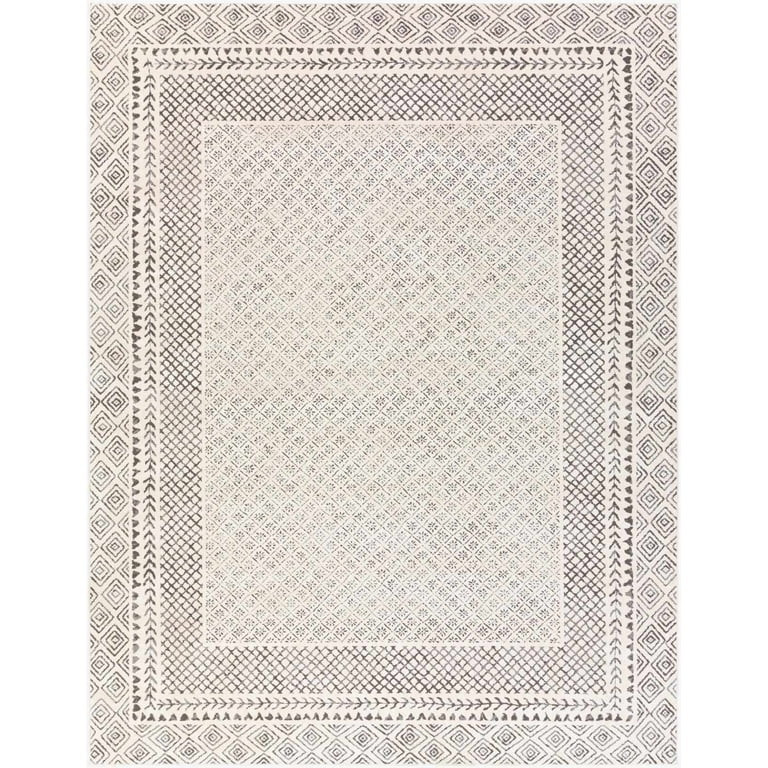 BoutiqueRugs Burdette Farmhouse Black and White Soft Neutral Area Rug - Boho Oriental Medallion C... | Walmart (US)