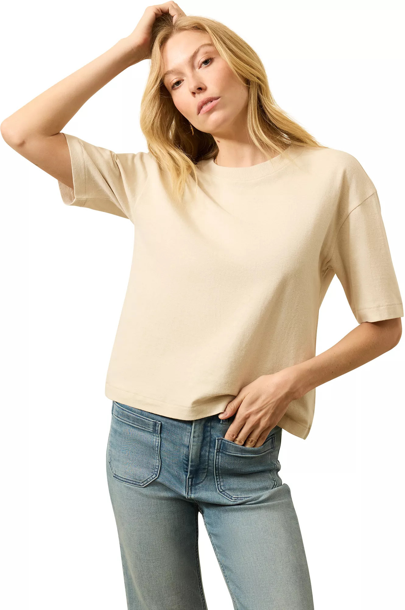 Faherty Women's Hemp Blend T-Shirt, Large, Natural | DICK'S Sporting Goods