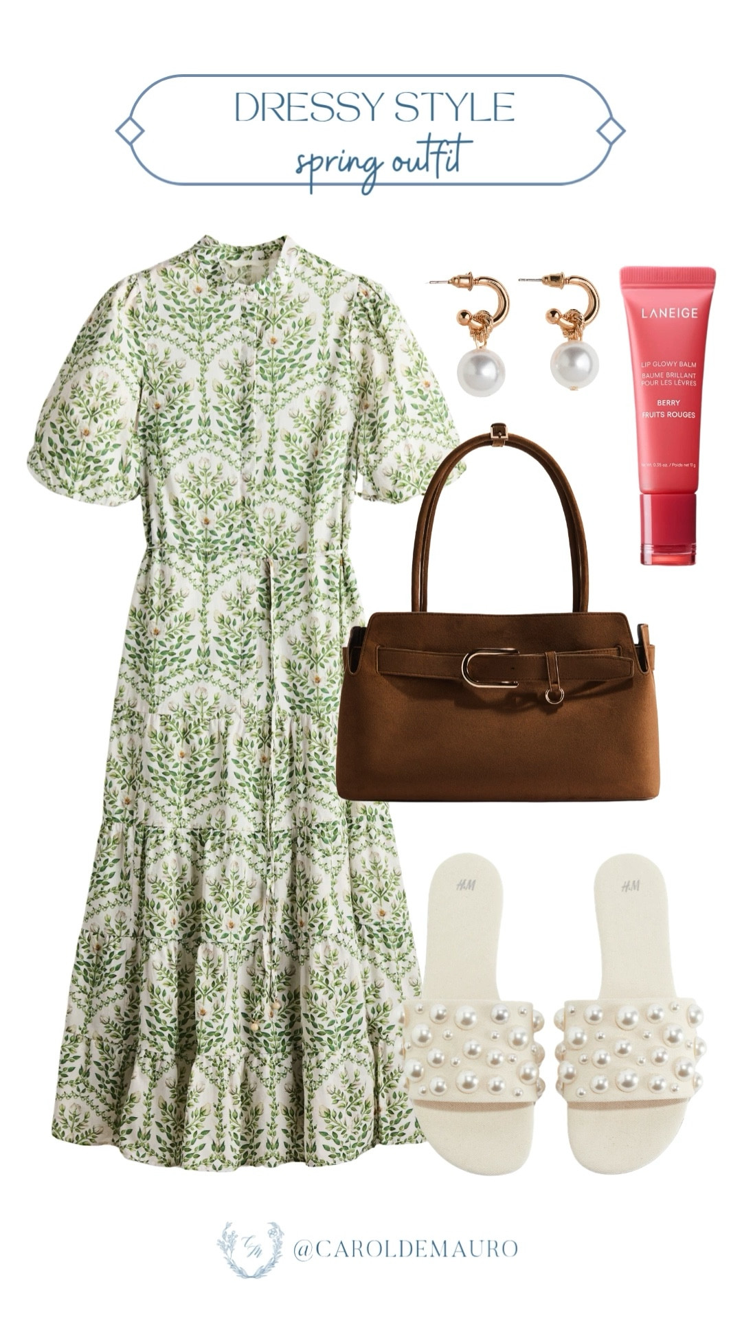 Here’s how to dress up this pretty printed long dress for a chic, dressy look. Pair it with a brown handbag, white sandals with pearl details, and elegant pearl earrings.

spring outfit, fashion accessories, laneige, garden party, classic style, timeless fashion, effortless elegance, ootd

#LTKSeasonal #LTKootd #LTKU