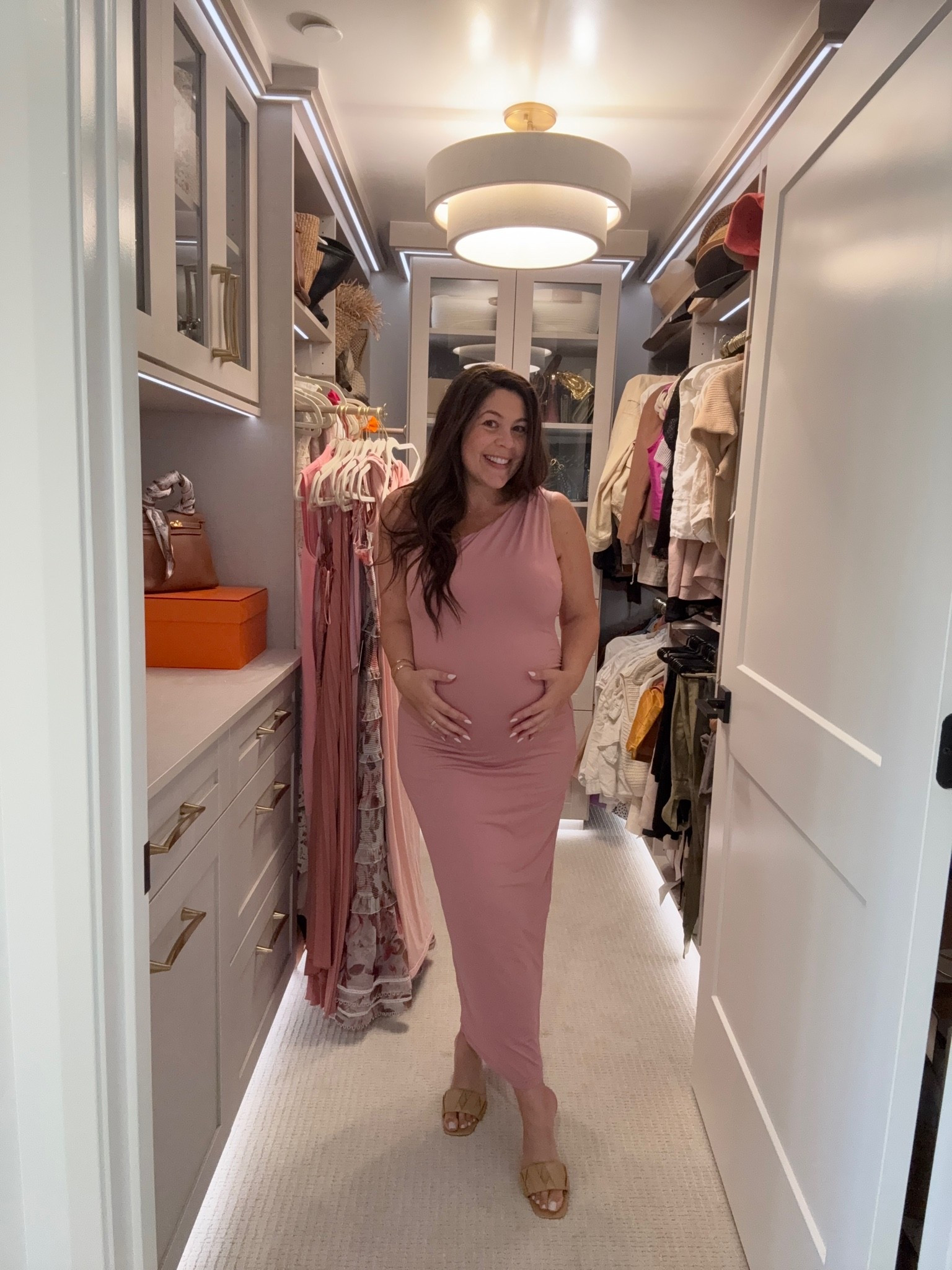 Baby shower dress option 1! The fabric of this one is so soft and love the neckline! 

#babyshower #pinkdress #babyshowergirl #bump

#LTKBump #LTKBaby #LTKTravel