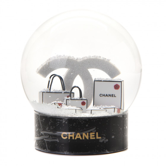 CHANEL Glass CC Shopping Bag Snow Globe | Fashionphile