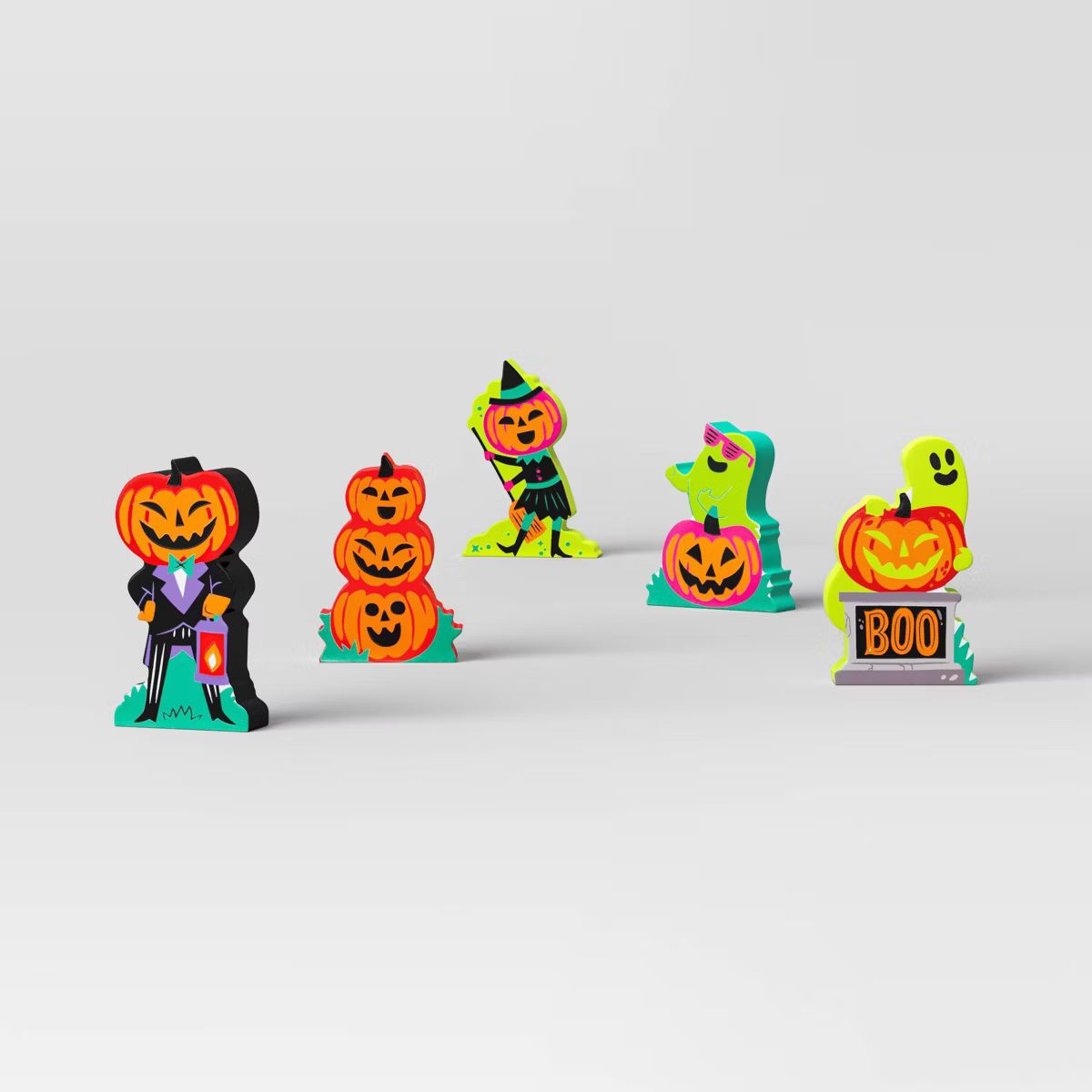 Wood Pumpkins Mini Mantle Halloween Decorative Figurine Set - Hyde & EEK! Boutique™ | Target