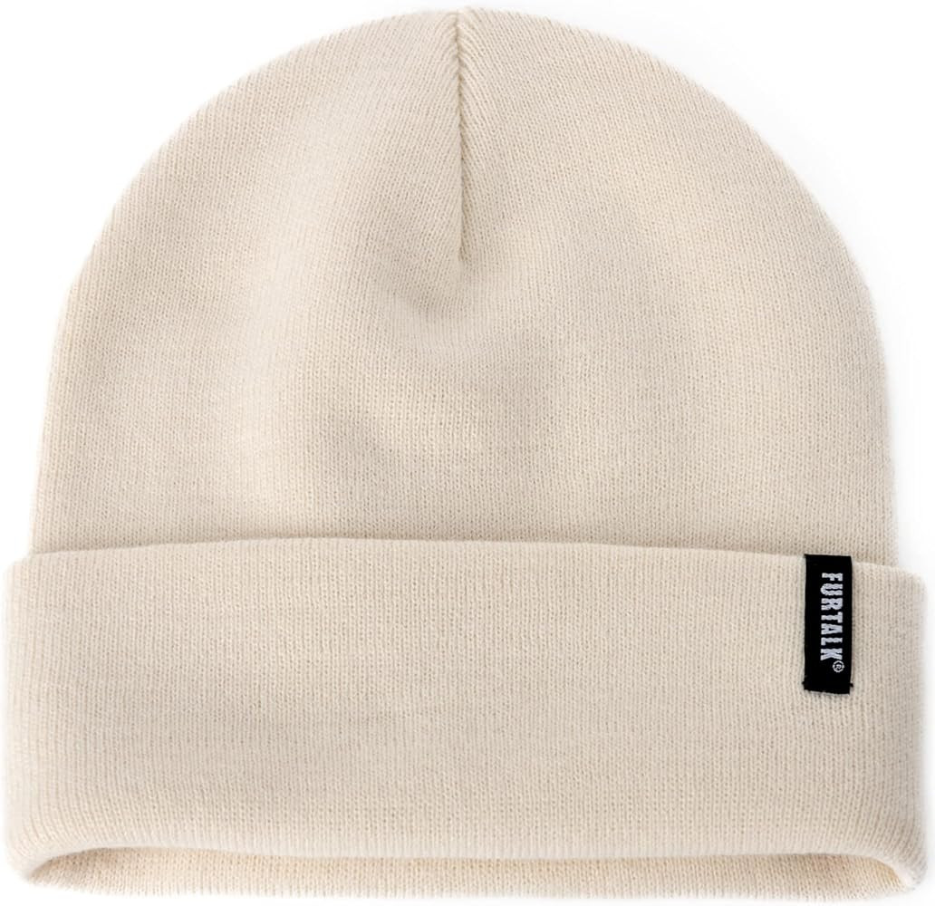 FURTALK Womens Knit Beanie Hat Acrylic Winter Hats for Women Men Soft Warm Unisex Cuffed Beanie | Amazon (US)