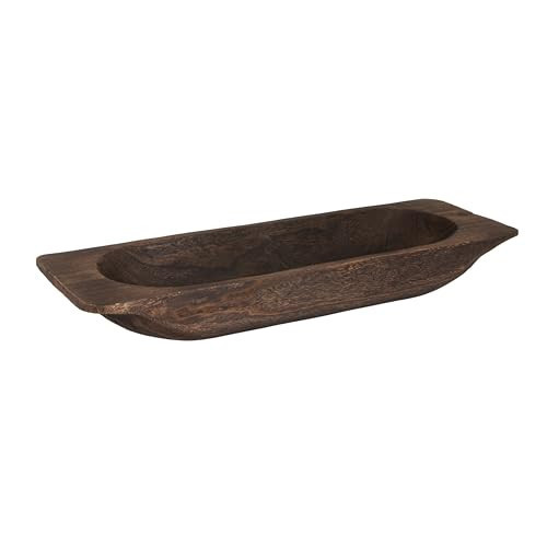 Creative Co-Op Decorative Paulownia Wood Tray Bowl, Brown | Amazon (US)