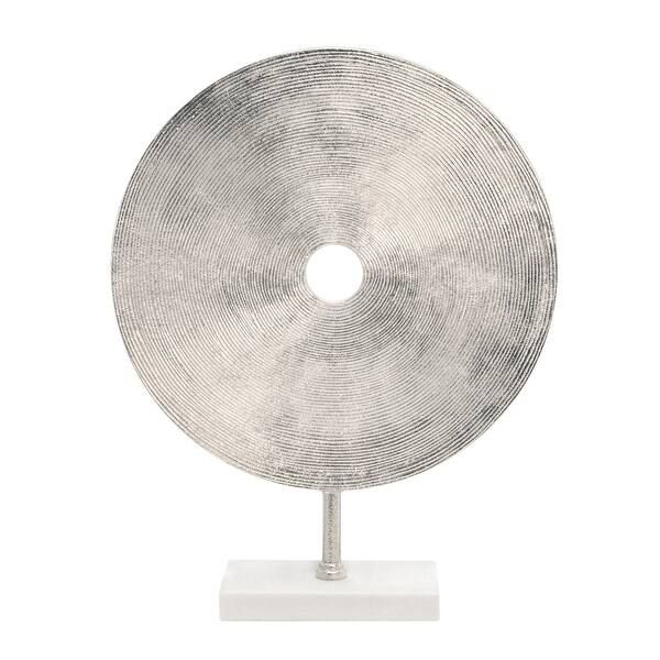 21" Disc On Marble Base, Silver - 4Wx16Lx21H | Bed Bath & Beyond