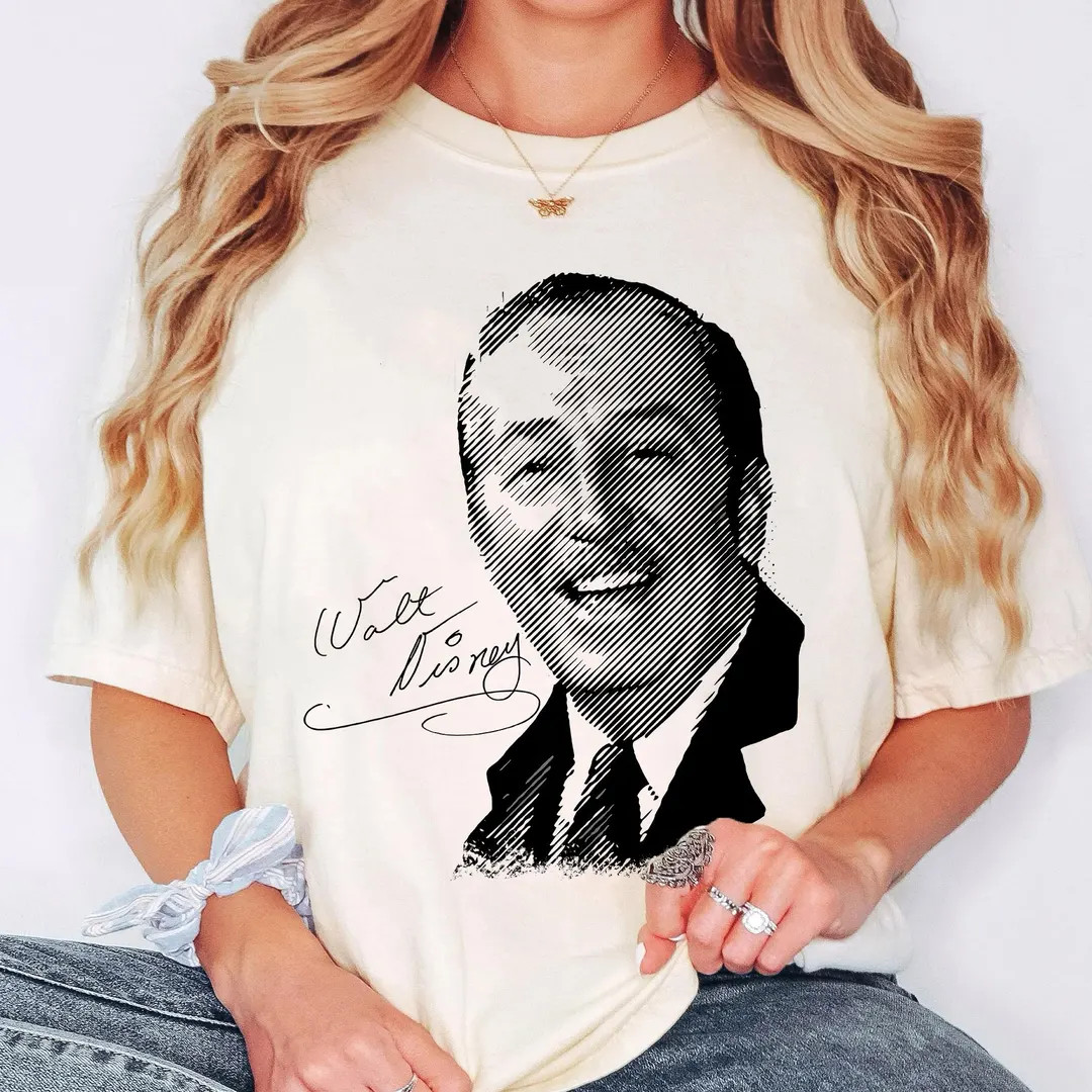 Walt Disney Portrait T-shirt, Disney Legend Quote Shirt, Magic Kingdom Tee, Disneyland Vacation T... | Etsy (US)