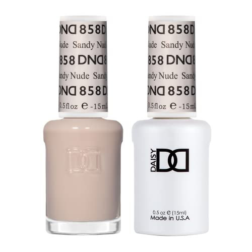 DND Gel Polish Set - 1 each of Gel Polish and Nail Polish, 858 Sandy Nude, 0.5 Fl Oz | Amazon (US)