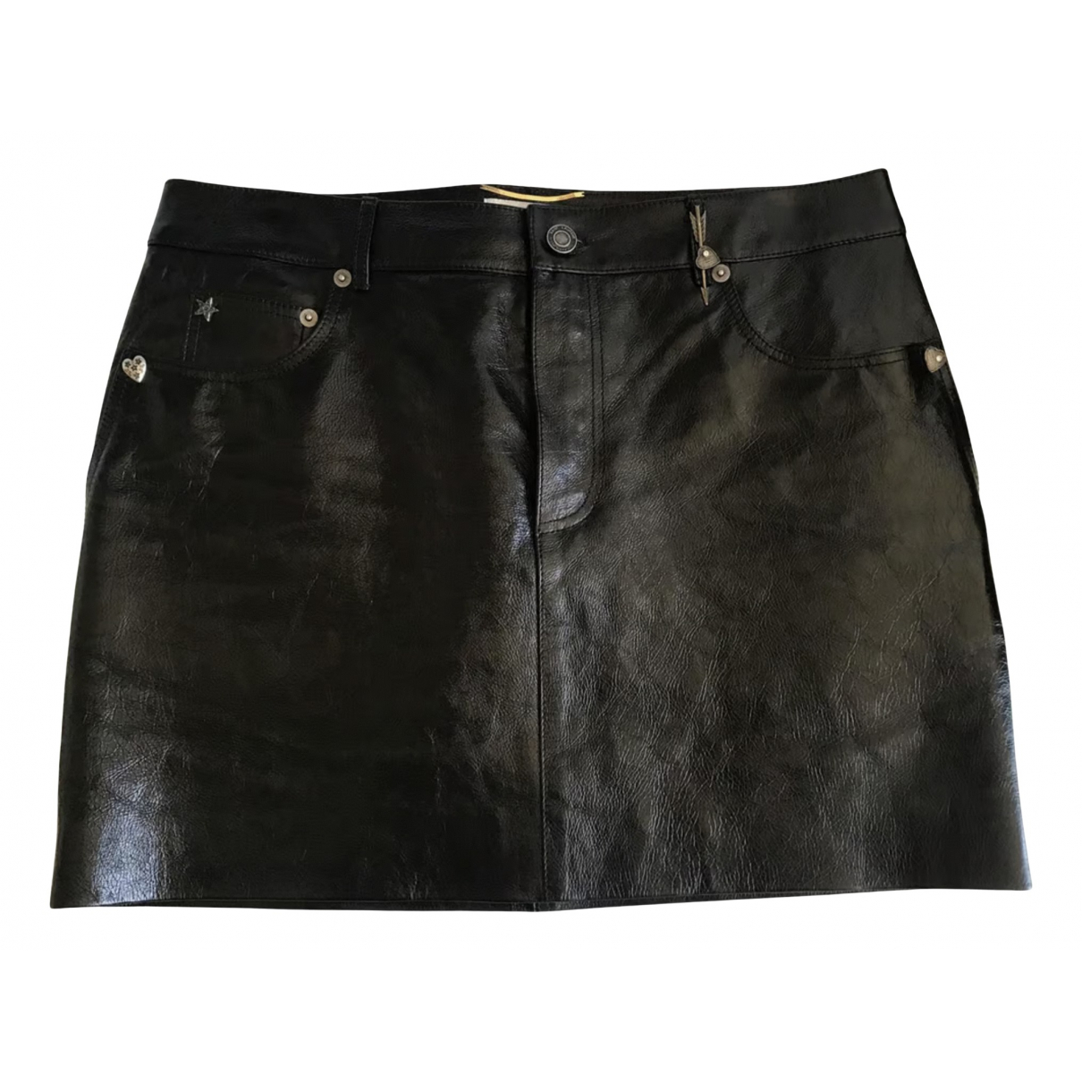 Saint Laurent Leather mini skirt | Vestiaire Collective (Global)