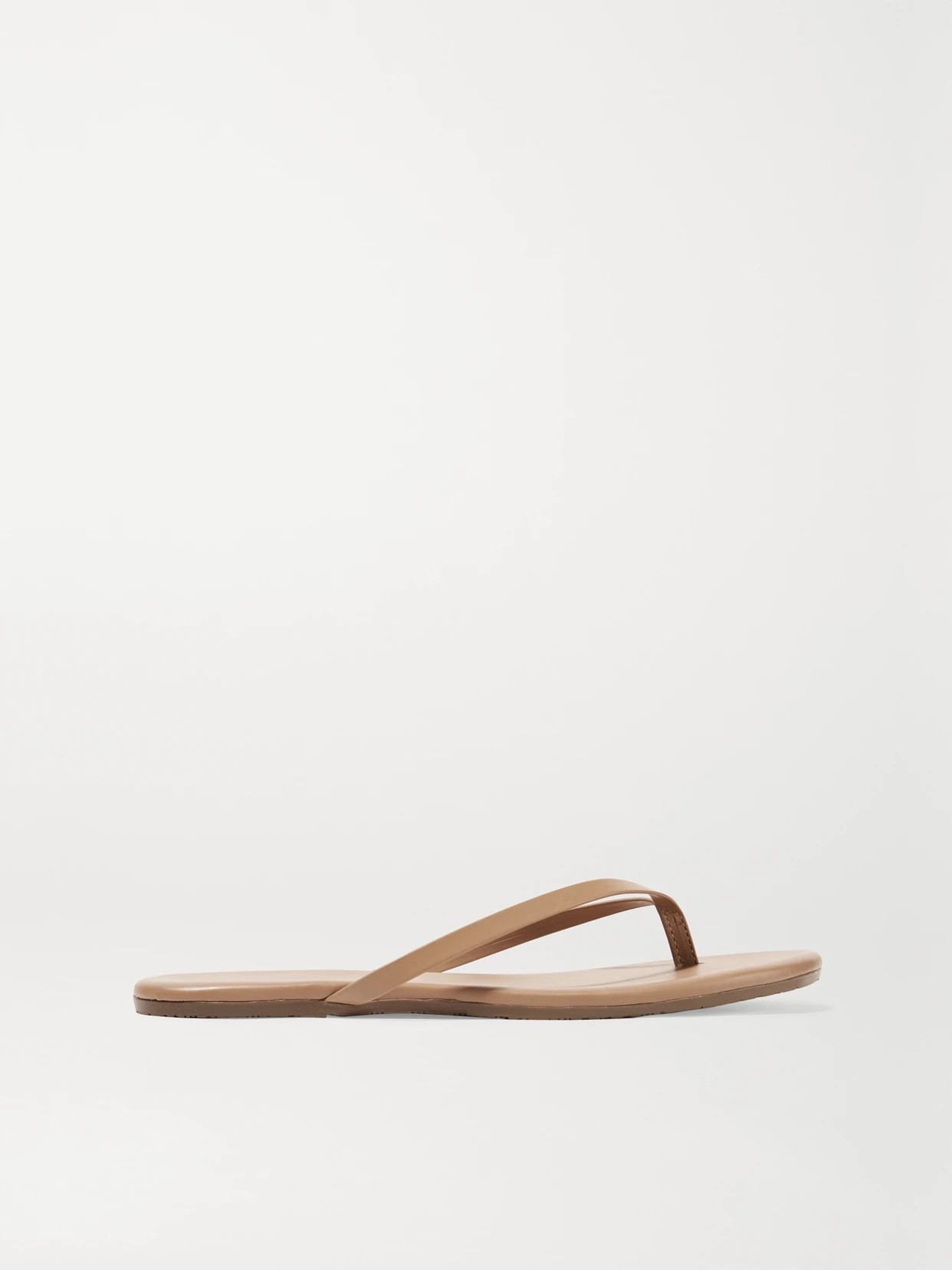 TKEES - Foundations Matte Leather Flip Flops - Brown | NET-A-PORTER (US)