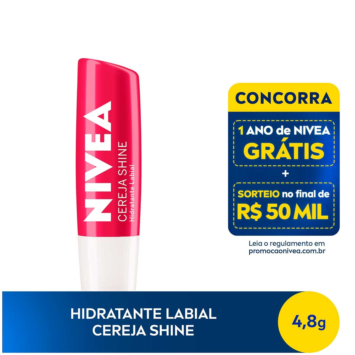 Hidratante Labial Nivea Cereja Shine 4,8g em promoção | Drogasil | Drogasil (BR)