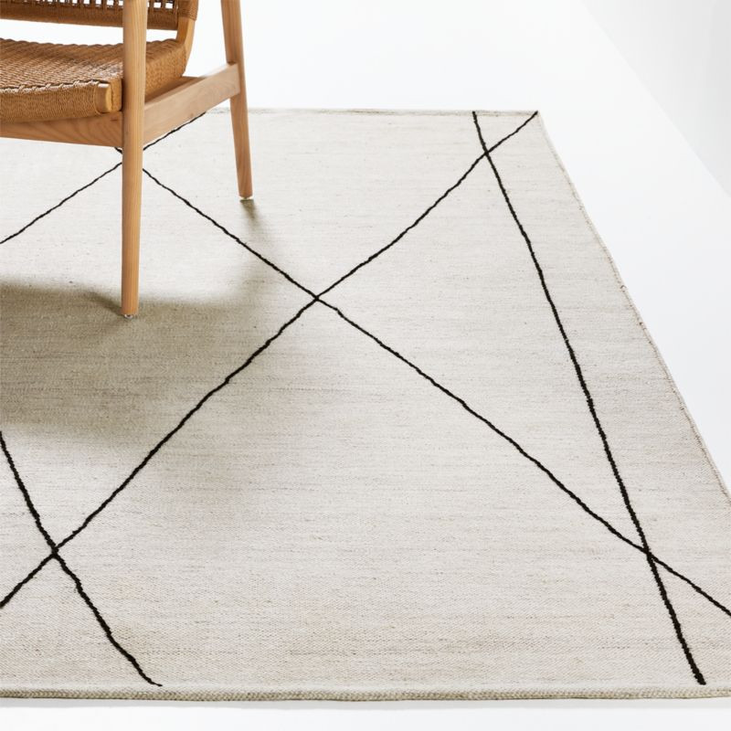 Phidia Beige Geometric Indoor/Outdoor Rug | Crate & Barrel | Crate & Barrel