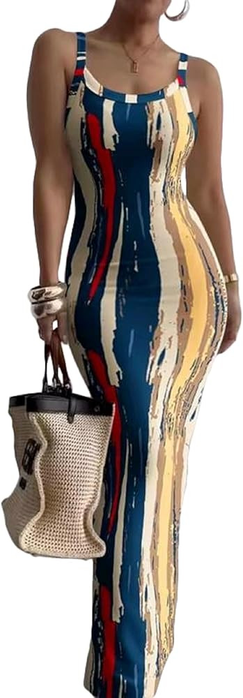 HTD Women Summer Casual Bodycon Maxi Dress Sexy Dresses | Amazon (US)
