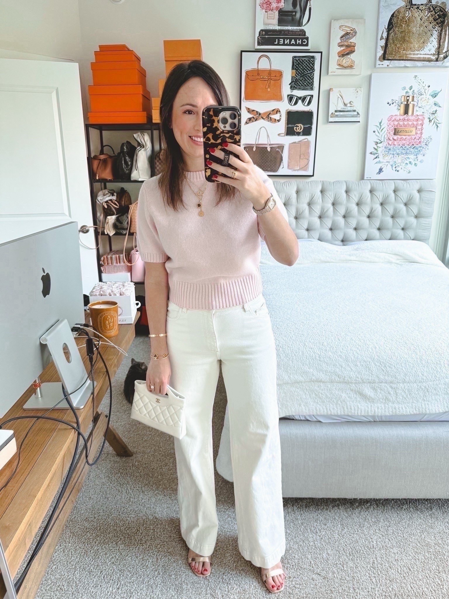 Pink short sleeve sweater (s), white jeans (25), gold heels. These Inez gold sandals are so comfy! Use code Jenna15Spring25 for 15% off!



#LTKootd #LTKFindsUnder100 #LTKSeasonal