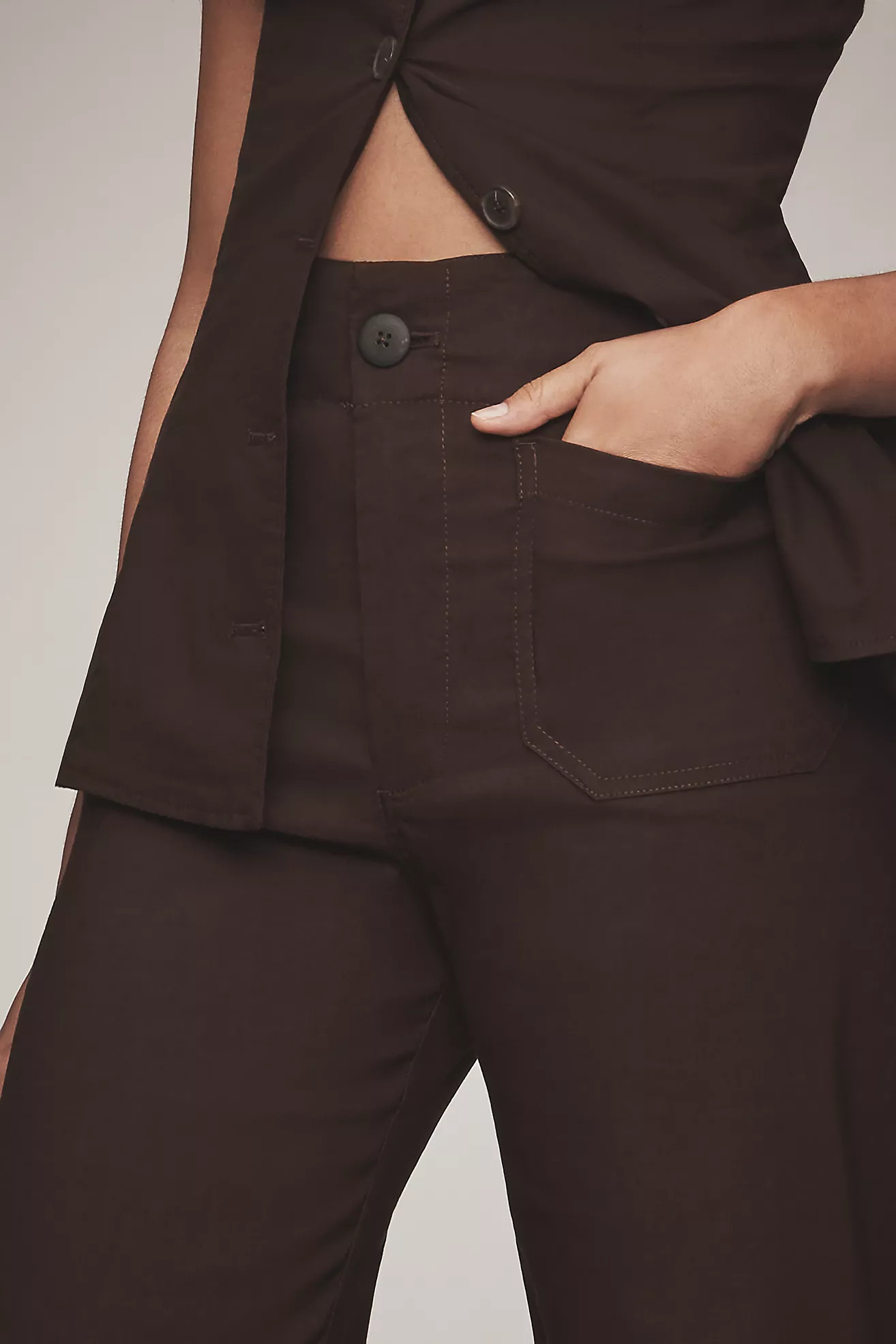 Maeve Colette High-Rise Wide-Leg Full-Length Pants in Magic Fabric | Anthropologie (US)