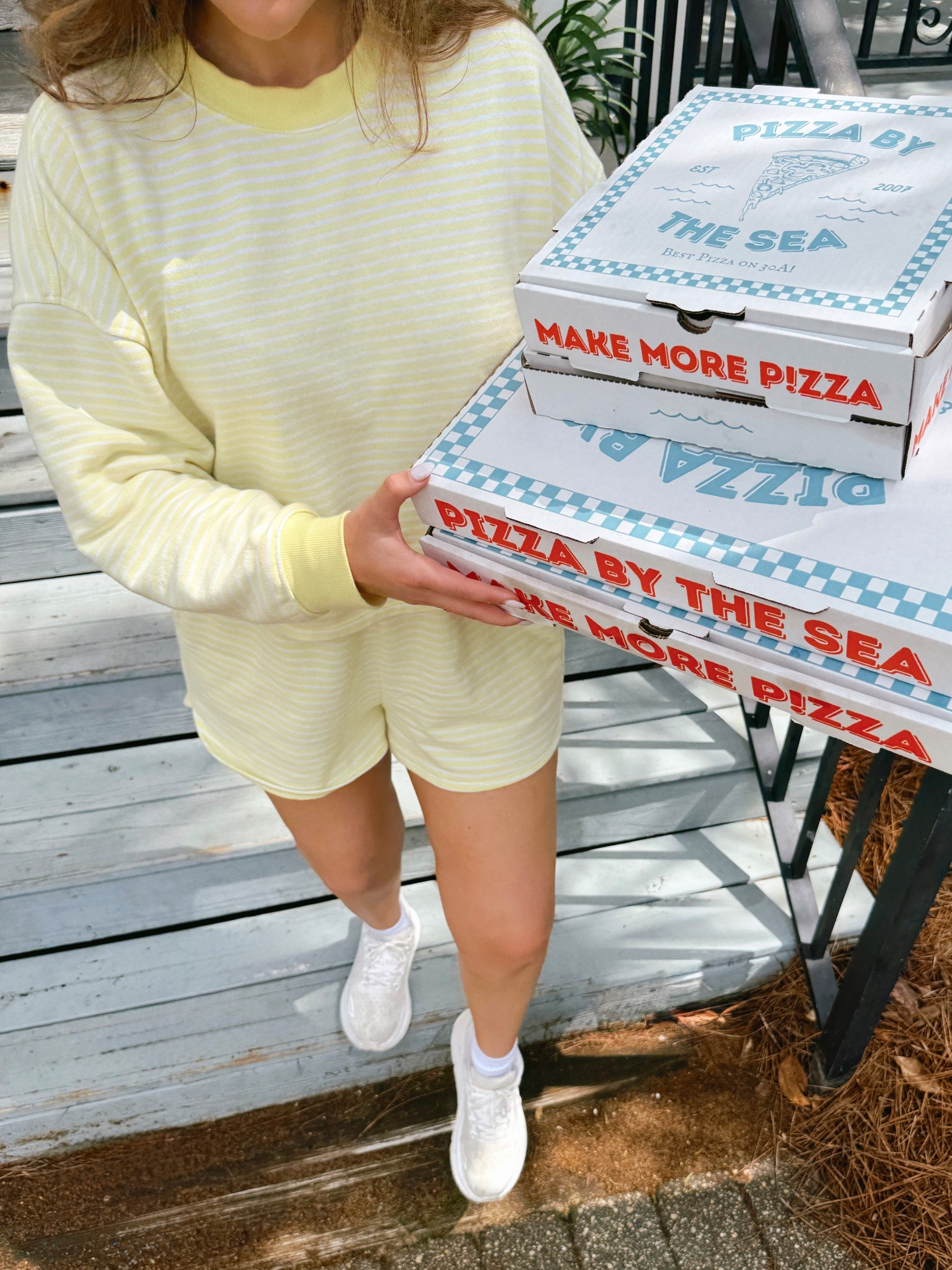 Yellow striped loungewear set, a Target find! Striped sweatshirt and sweatshorts 

#LTKFindsUnder100 #LTKFindsUnder50