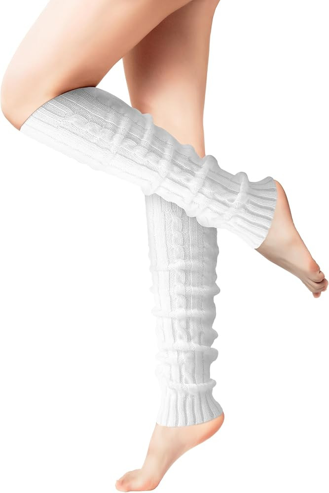 Leg Warmers - Leg Warmers for Women for Winter, 80s Ribbed Knit Leg Warmer Winter Warm Long Boot ... | Amazon (US)