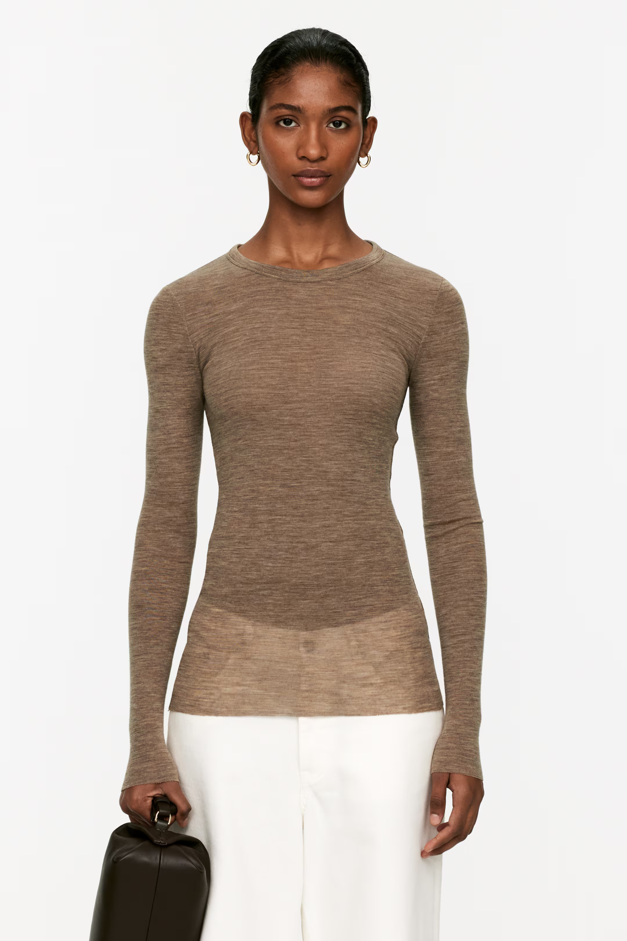 Long-Sleeved Merino Top | H&M (UK, MY, IN, SG, PH, TW, HK)