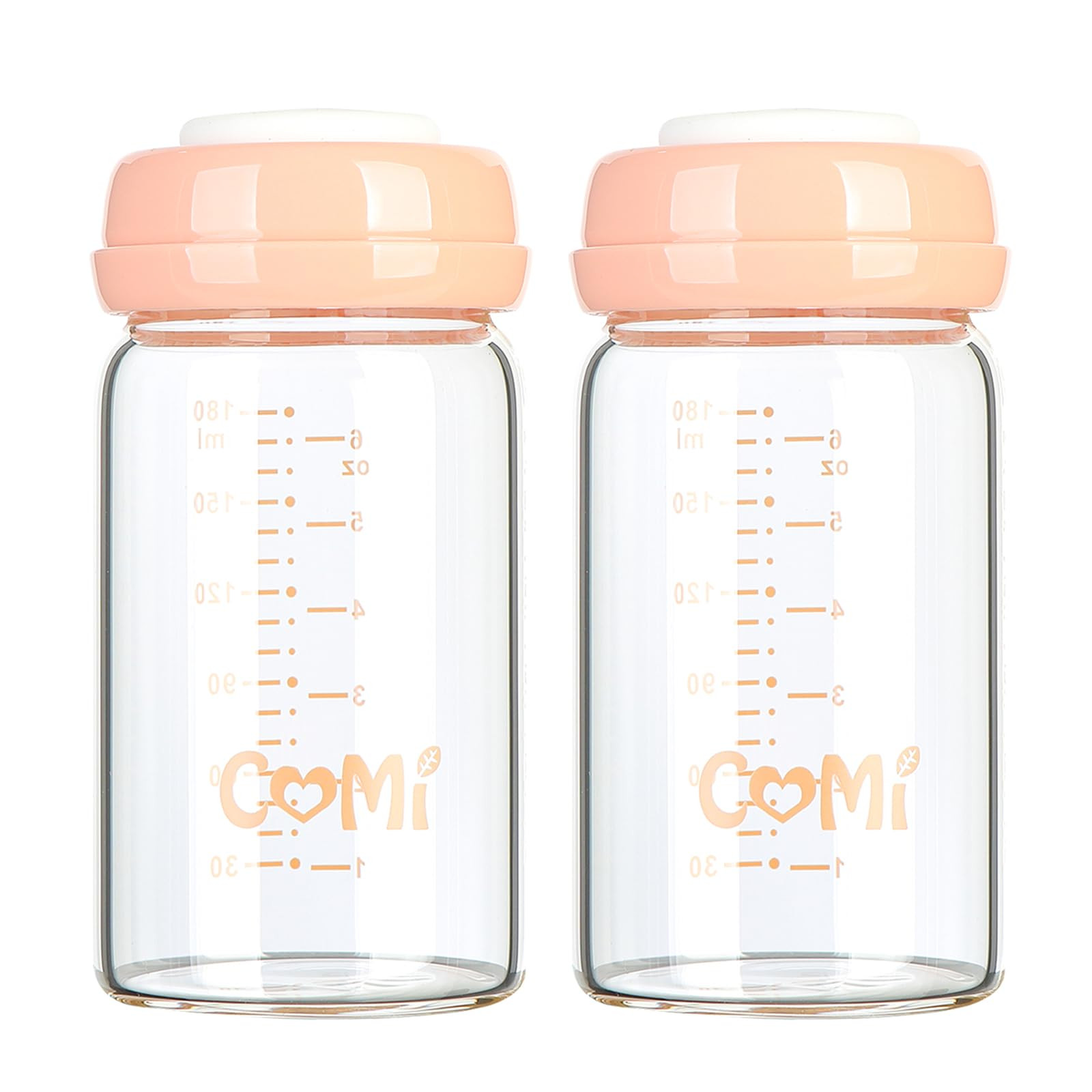 COMI Wide Neck Glass Breastmilk Collection n Storage Bottle, 6oz with Screw Ring Sealing Disk; Re... | Amazon (US)