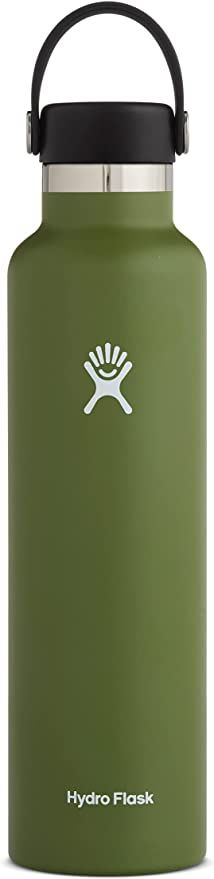 Amazon.com : Hydro Flask 24 oz Standard Mouth Water Bottle with Flex Cap or Flex Straw : Sports &... | Amazon (US)