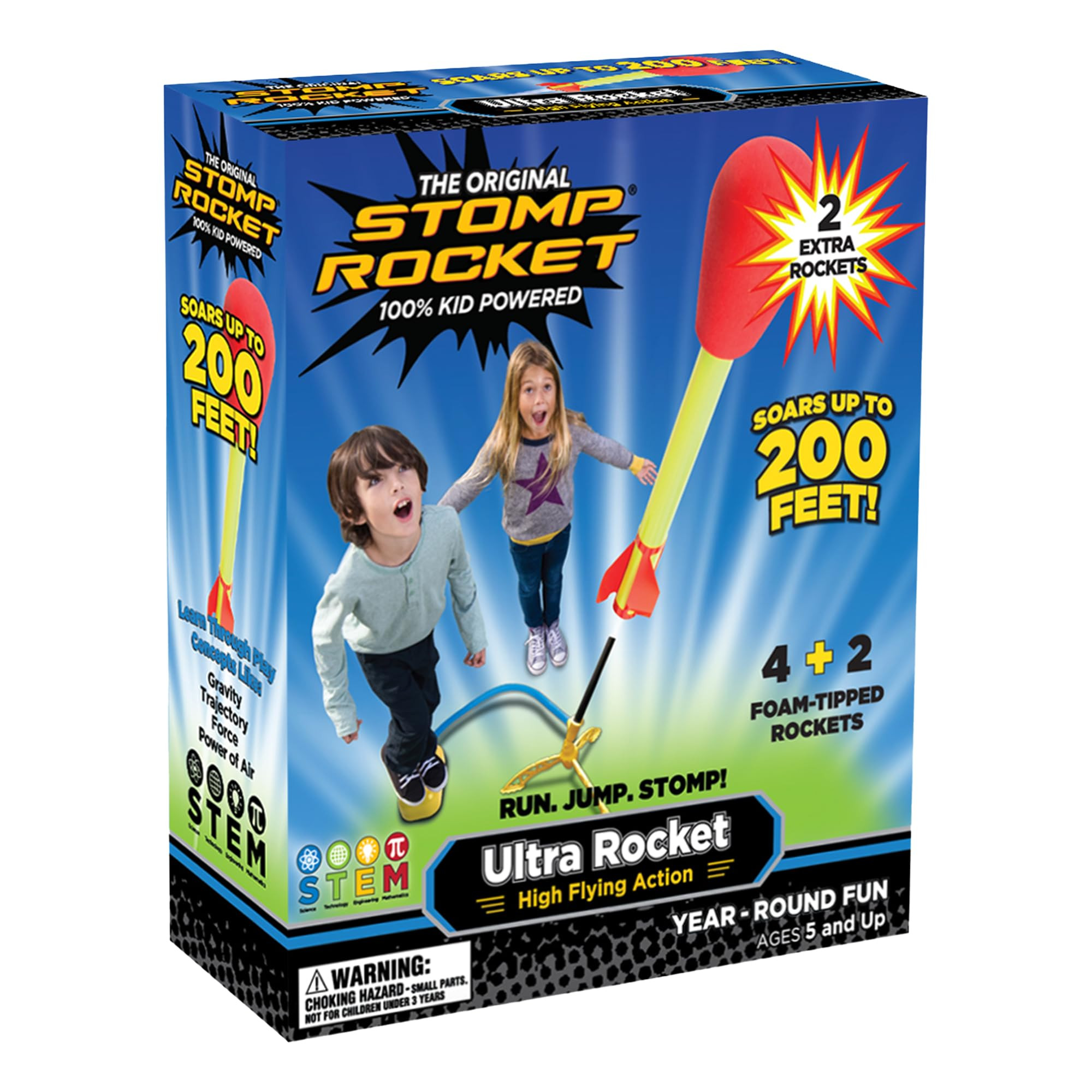 Stomp Rocket Ultra Rocket Launcher for Kids, 6 Rockets - Fun Backyard & Outdoor Kids Toys Gifts f... | Amazon (US)