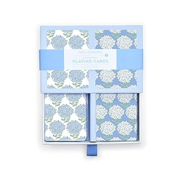 Two's Company Hydrangea Double Deck Textured Playing Cards in Gift Box Includes 2 Colorways (Each... | Amazon (US)