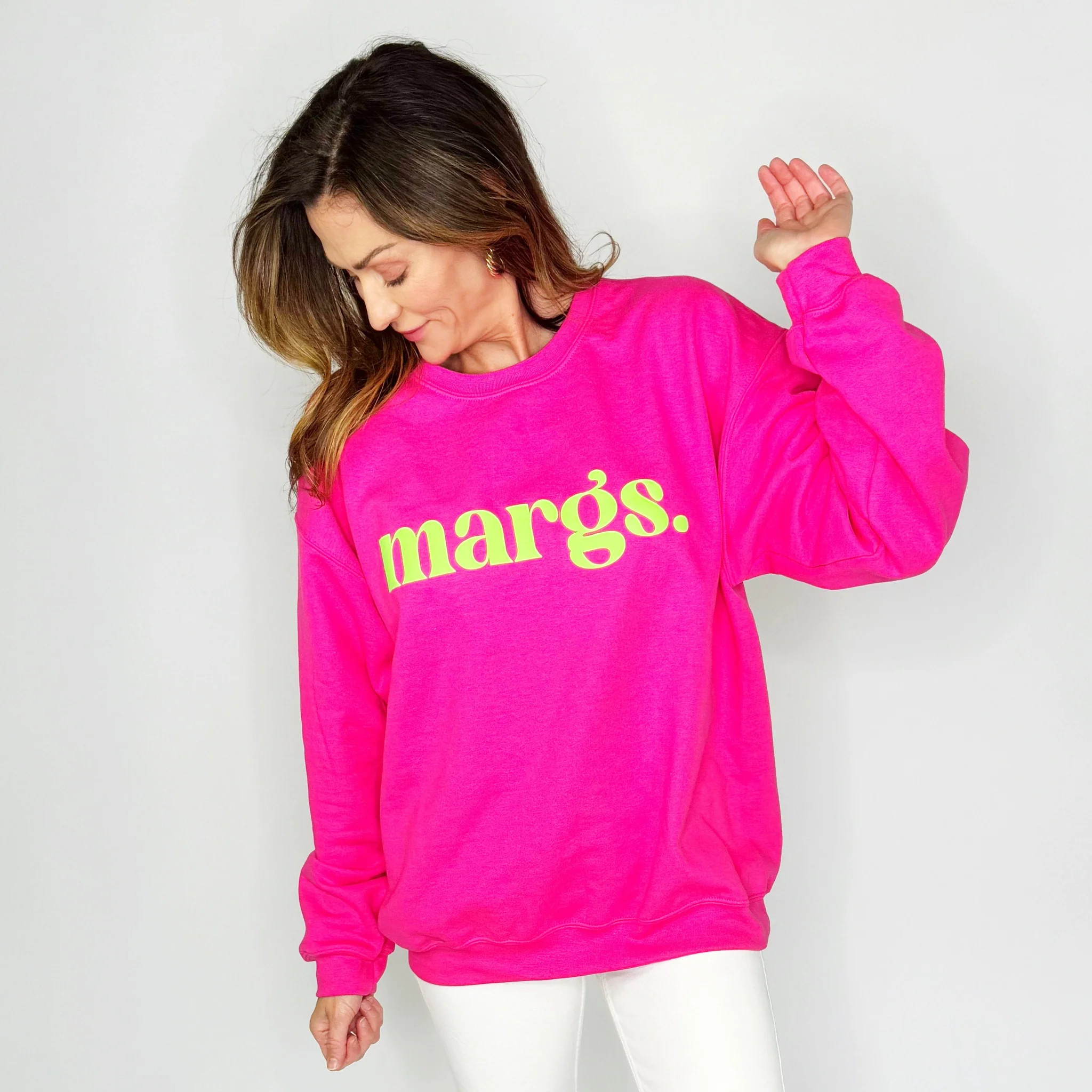 Margs Lime Puff Sweatshirt | Poppy & Pine