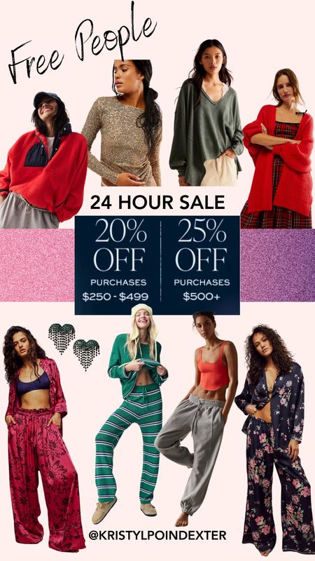 Free People 24 hour holiday sale! Spend $250-$499 get 20% off. Spend $500+ get 25% off!

#christmasgiftsforher #coldweatheraccessories #holidaystyle #partyoutfit #holidayoutfit #athleisurewear #comfystyle 

#LTKSeasonal #LTKGiftGuide #LTKsalealert