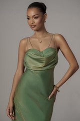 Green Iridescent Visions Of You Dress | JLUXLABEL