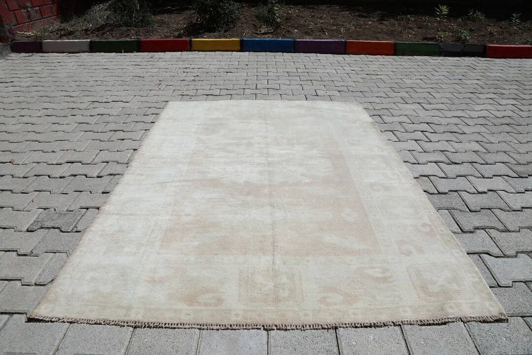 Oushak Rug 5x7 Rug Vintage Oushak Rug Neutral Rug 5x7 - Etsy | Etsy (US)