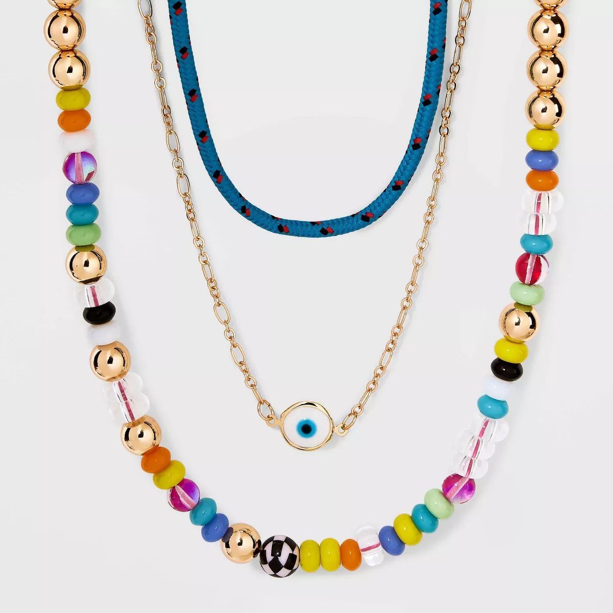 Evil Eye Beaded Necklace Set 3pc - Wild Fable™ | Target