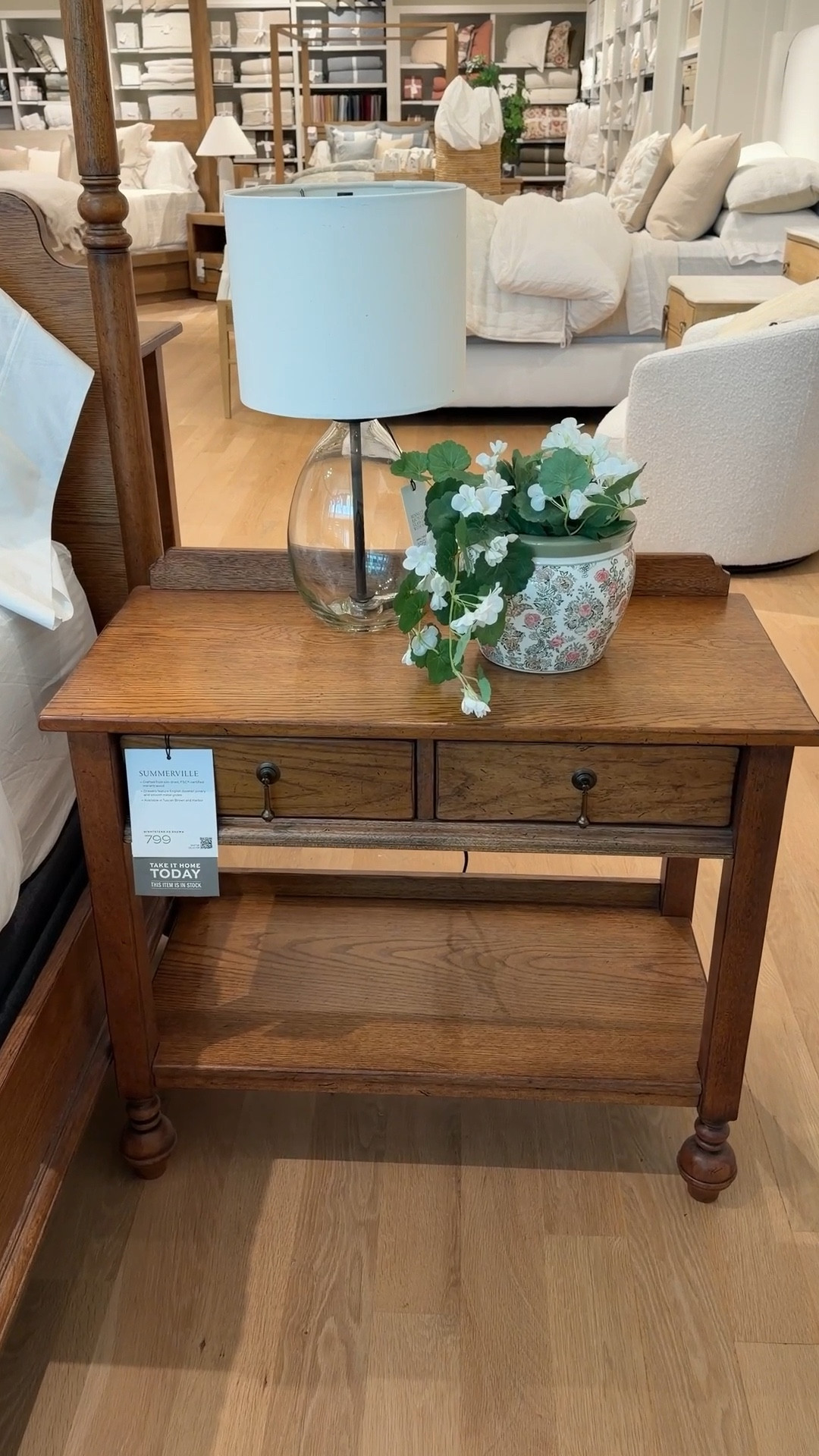 A timeless bedside piece! 😍 The Summerville Nightstand (32”) from Pottery Barn in Tuscan Brown has such a beautiful vintage-inspired character. 🤎 The finish is designed to mimic the natural wear of antique furniture, giving each piece a slightly unique look that feels warm and collected. ☺️ Perfect for creating that heritage, classic bedroom style while keeping essentials within reach. It also comes in a lighter Harbor shade if you prefer a softer tone. Linked this nightstand and similar styles to shop! ✨ #PotteryBarn #BedroomFurniture #ClassicBedroom

#LTKSaleAlert #LTKHome