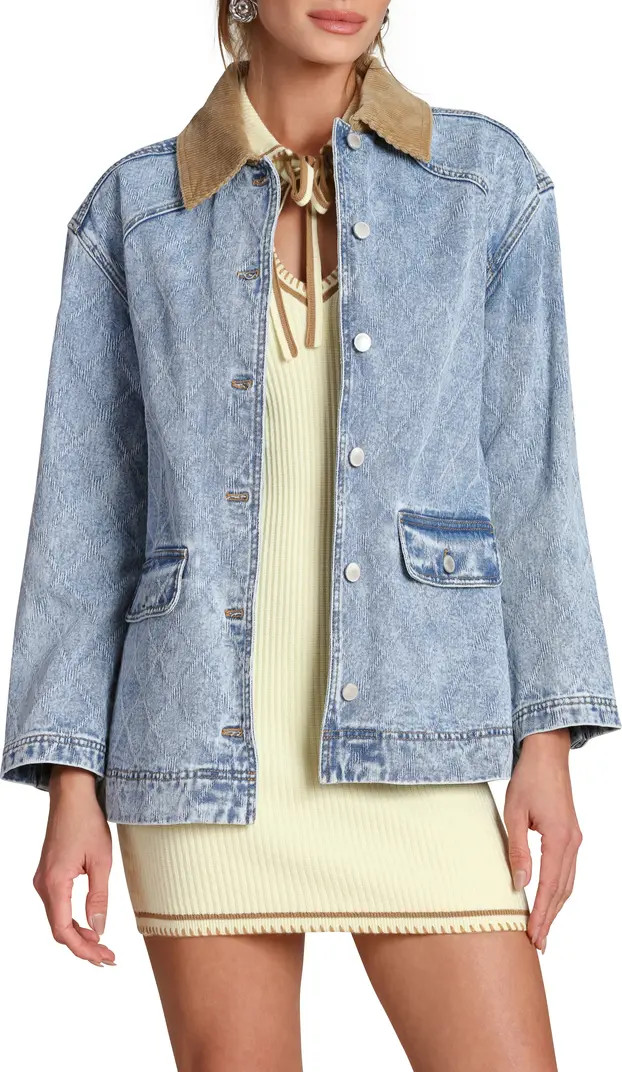 Diamond Quilted Denim Barn Jacket | Nordstrom