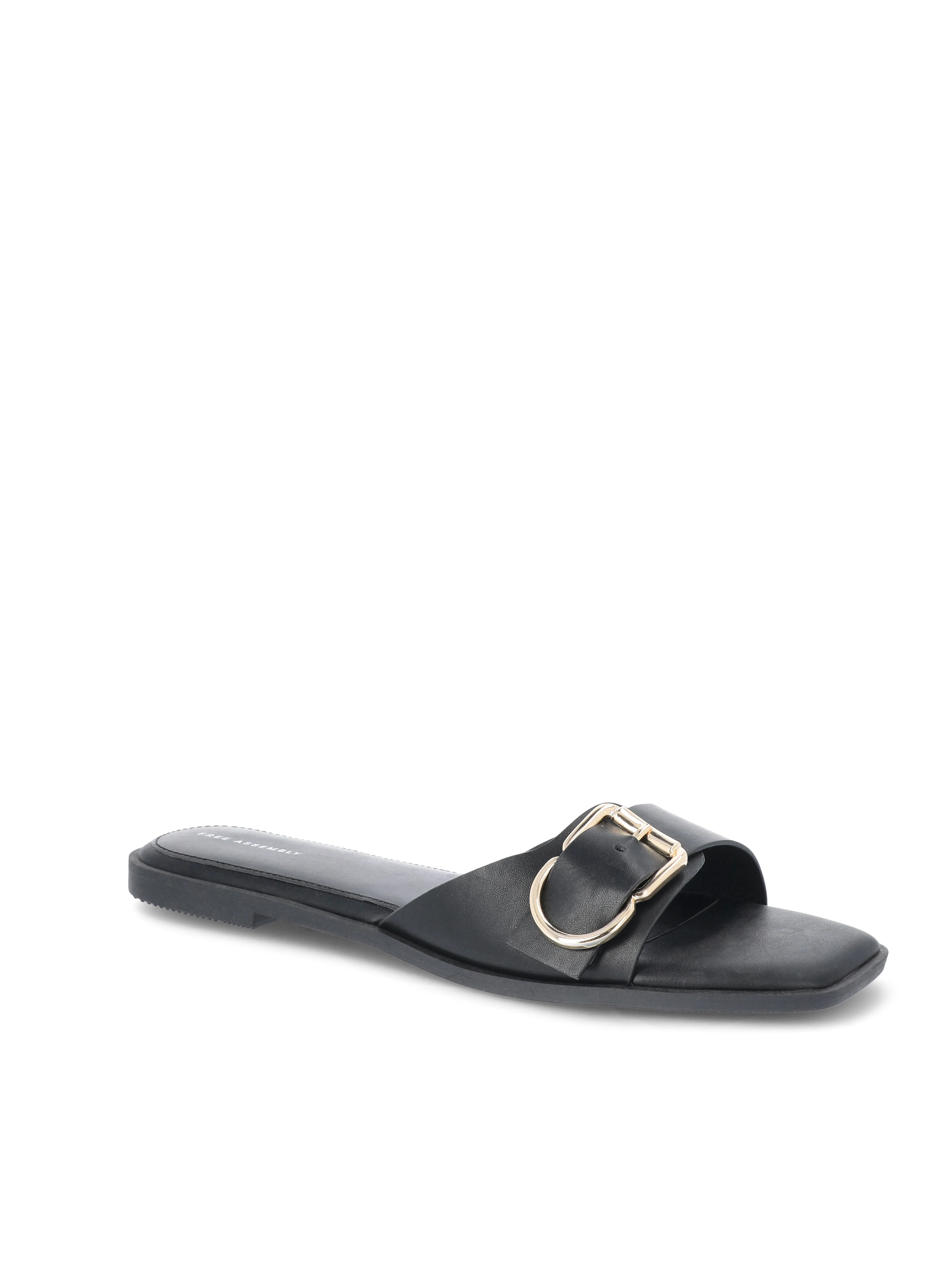 Free Assembly Women's Buckle Slide Sandals, Sizes 6-11 | Walmart (US)