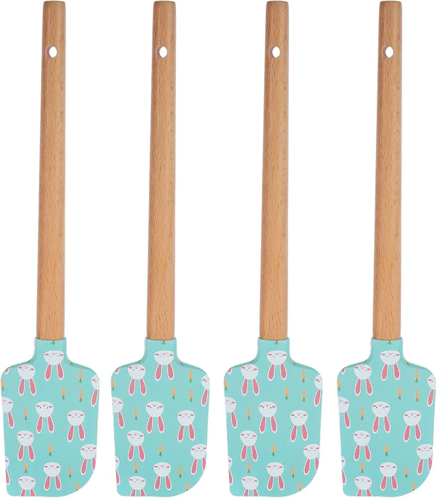 Luxshiny 4pcs Silicone Spatula Silicone Pans for Baking Household Squeegees Rabbit Decor Cute Pan... | Amazon (US)