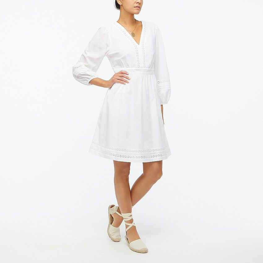 V-neck mini dress with trim | J.Crew Factory