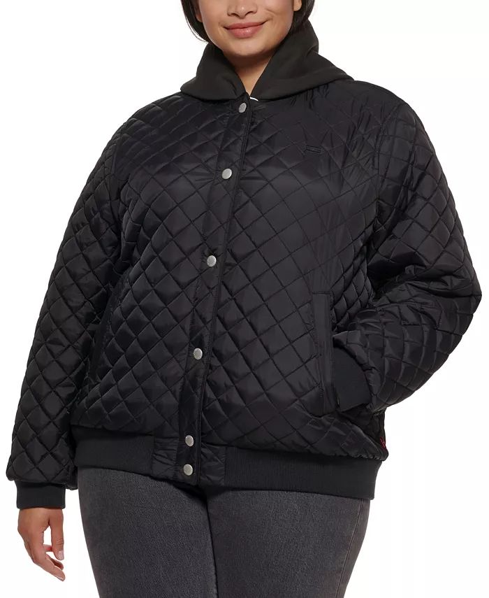 Levi's Plus Size Quilted Bomber Jacket - Macy's | Macys (US)