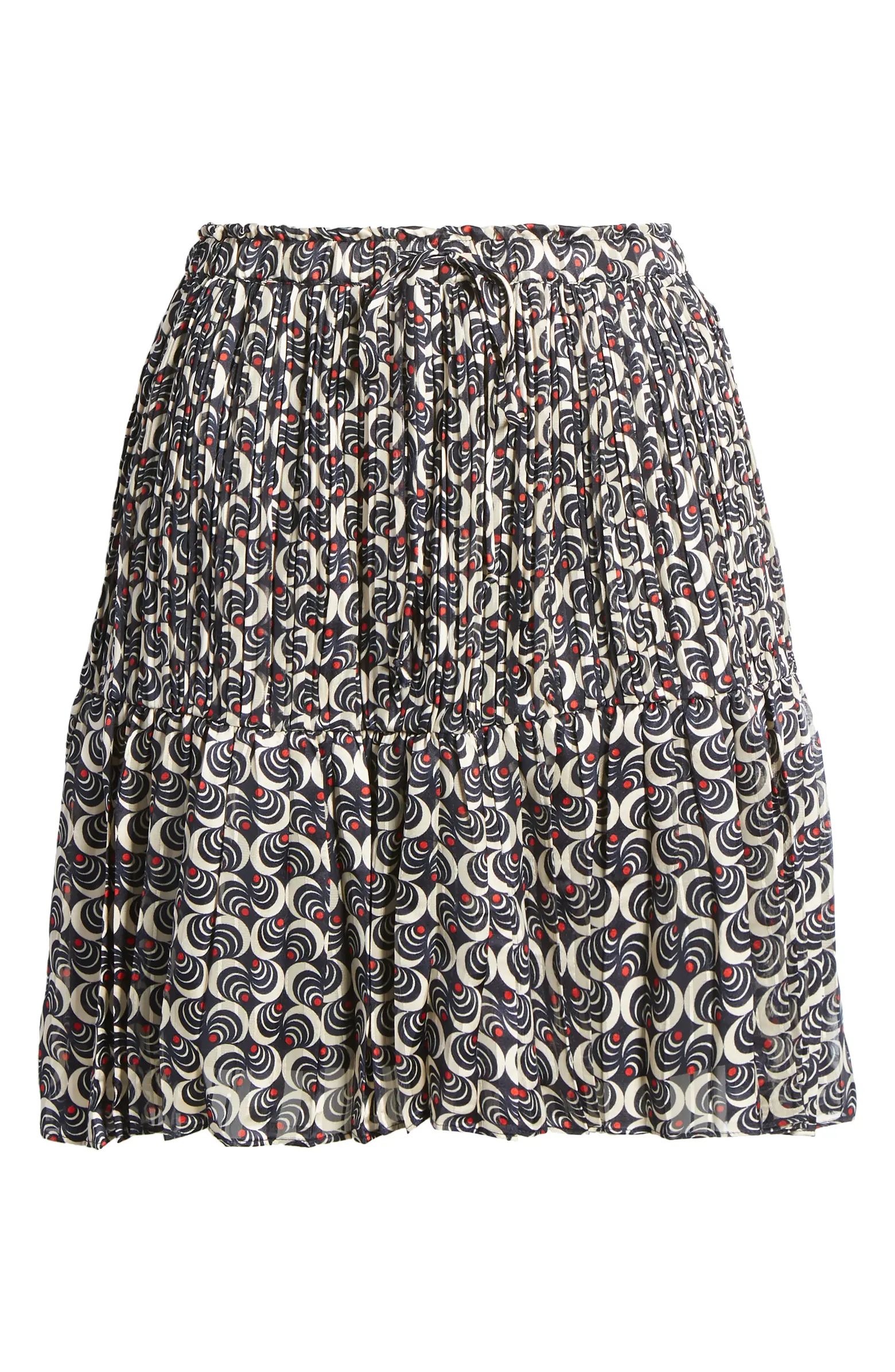 Ruffle Hem Pleated Miniskirt | Nordstrom