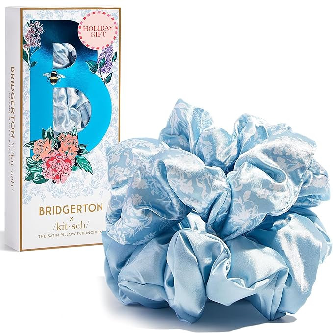 Bridgerton x Kitsch Satin Scrunchies for Women, No Snag, No Tugging, Soft & Comfortable Scrunchie... | Amazon (US)