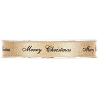 Christmas Ribbon Gold Satin Black Print Merry Embellishment 5/8Width 5 Yds | Etsy (US)