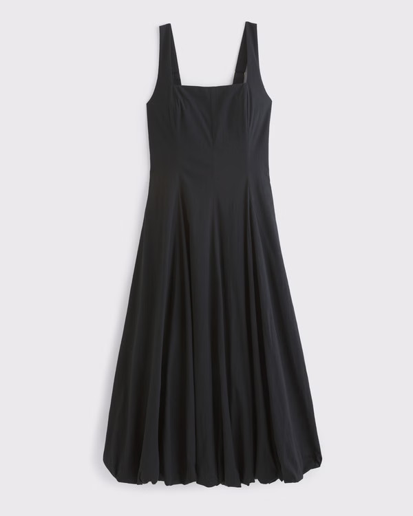 Women's The A&F Mila Bubble Hem Midi Dress | Women's Dresses & Jumpsuits | Abercrombie.com | Abercrombie & Fitch (US)