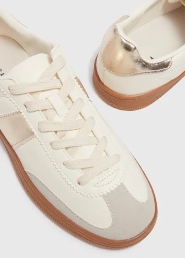 Gold Stripe Retro Trainers | Matalan (UK)