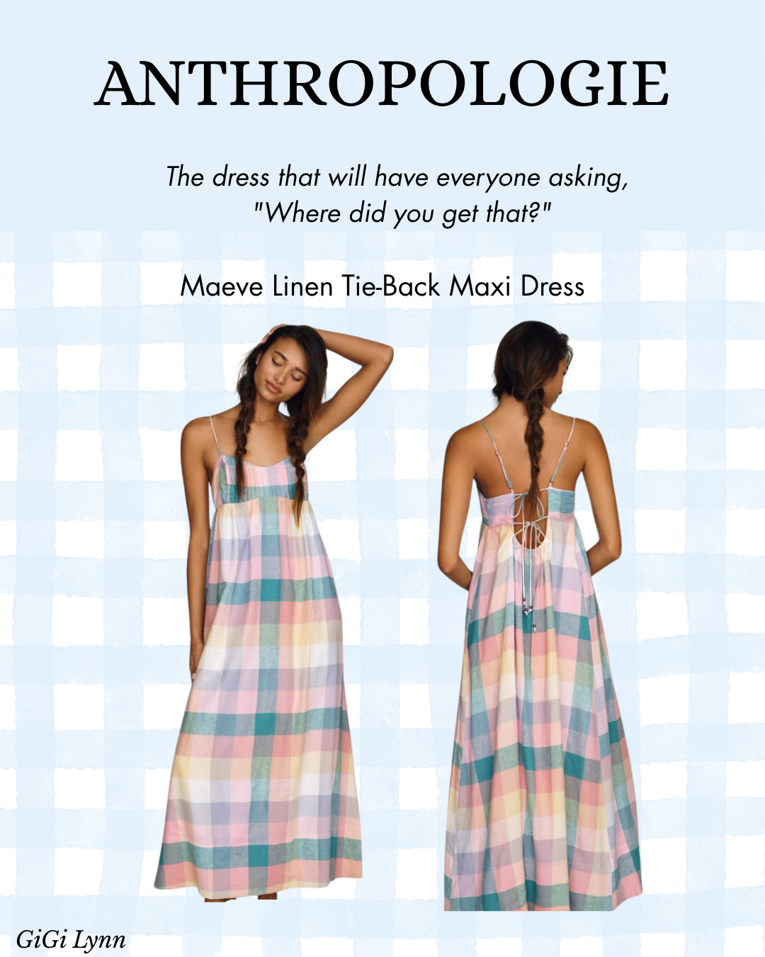 ☀️🌸 The dress that's made for summer memories 🌸☀️

If you're searching for the perfect summer maxi dress, look no further than the Maeve Linen Tie-Back Maxi Dress in the gorgeous Summer Pretty Plaid print. This effortlessly feminine dress combines breathable linen fabric, a flattering silhouette, and a beautiful tie-back detail that makes it feel both timeless and on-trend.

Whether you're heading to a farmers market, beach vacation, brunch date, summer wedding, outdoor concert, or weekend getaway, this dress delivers that effortless "I just threw this on" look while still feeling polished and elevated.

✨ Why you'll love it:
✔️ Lightweight linen fabric
✔️ Flattering tie-back detail
✔️ Beautiful summer plaid print
✔️ Perfect for vacations and warm-weather events
✔️ Breathable and comfortable
✔️ Easy to style with sandals, wedges, or sneakers

This is one of those dresses that instantly makes you feel put together. The flowy silhouette and romantic details create the perfect blend of comfort and style for all your summer adventures.

Save this look before your size sells out! 🌿✨

#MaeveDress #LinenDress #SummerFashion #MaxiDressStyle #VacationOutfit #AnthropologieStyle #ResortWear #SummerWardrobe #LTKFashion #DressObsessed

 

 #LTKPetite #LTKPlusSize #LTKTravel