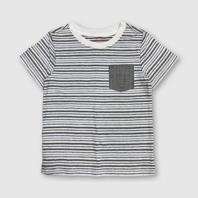 Toddler Boys' Striped T-Shirt - Cat & Jack™ Gray | Target