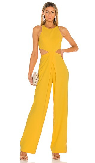 Cara Cut Out Jumpsuit in Golden Rod | Revolve Clothing (Global)